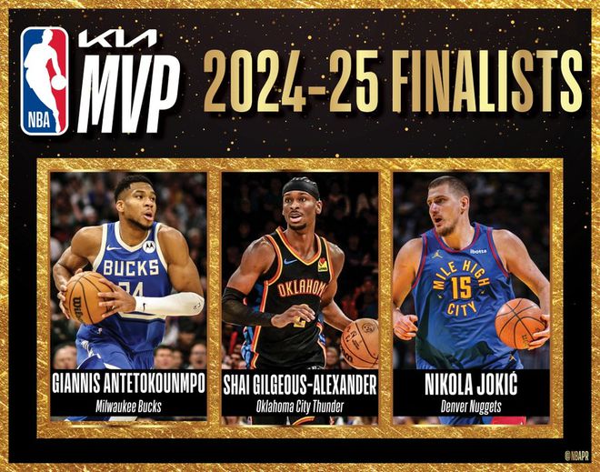 NBA官宣七大奖项候选人：SGA约基奇字母争MVP 老鹰新星两度上榜(图1)
